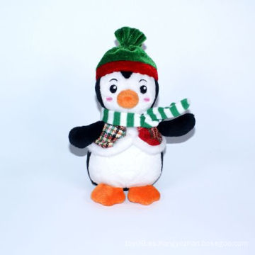Pingüino de decoración de Navidad de peluche